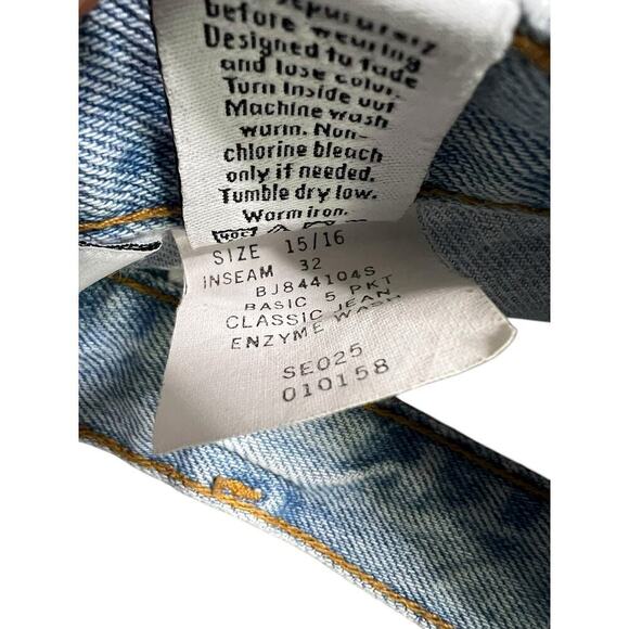 Vintage 90s Calvin Klein Women’s Custom Cut Off Raw Hem Denim‎ Shorts - 15 / 16 - Picture 7 of 8